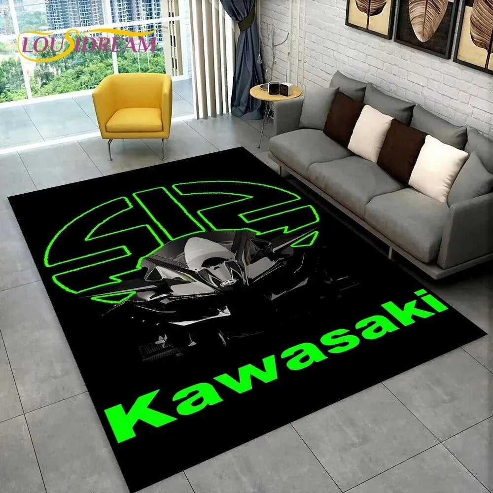 2026 New Kawasaki Printed Carpet Kawasaki Anti-slip Floor Rug for Hallway Carpet Living Room Bedroom Kitchen Foot Home Decors