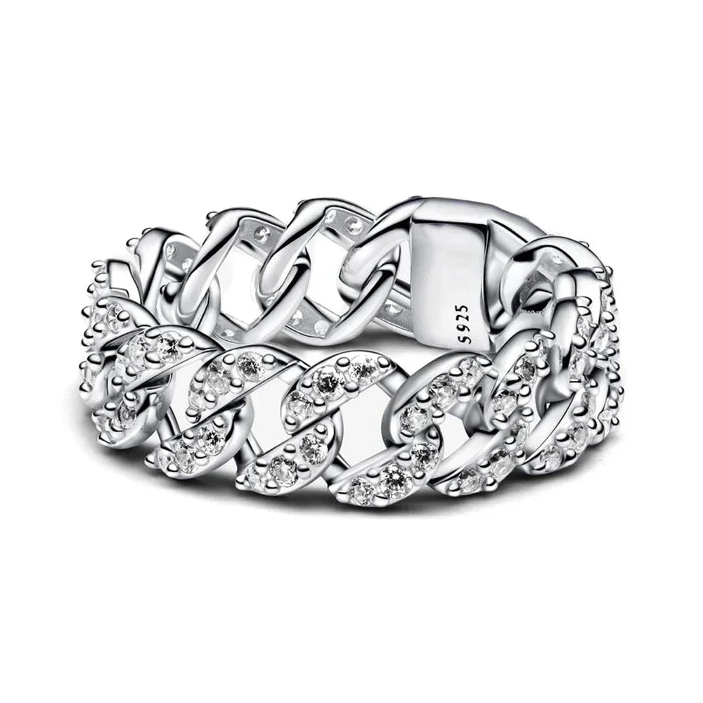 Luxury Original 925 Sterling Silver Heart Bow Pearl Flower Four Leaf Clover Ring fit Women's Fine Jewelry Valentine's Day Gifts