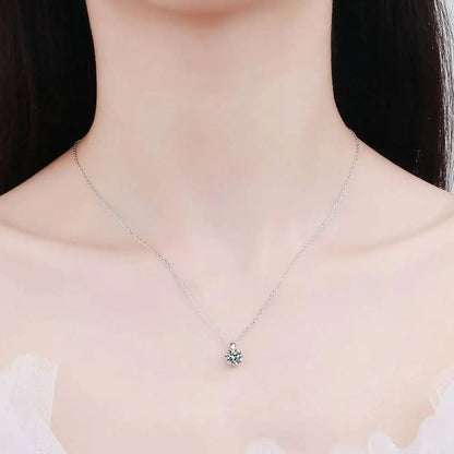 TY D VVS1 Moissanite Necklace Diamond Pandent 1-3ct GRA Certified s925 Sterling Silver 18k Necklaces for Women Dainty Gift