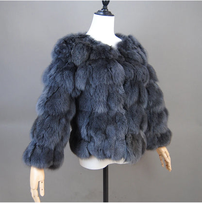 2026 New Style Real Fur Coat 100% Natural Fur Jacket Female Winter Warm Leather Fox Fur Coat High Quality Fur Vest