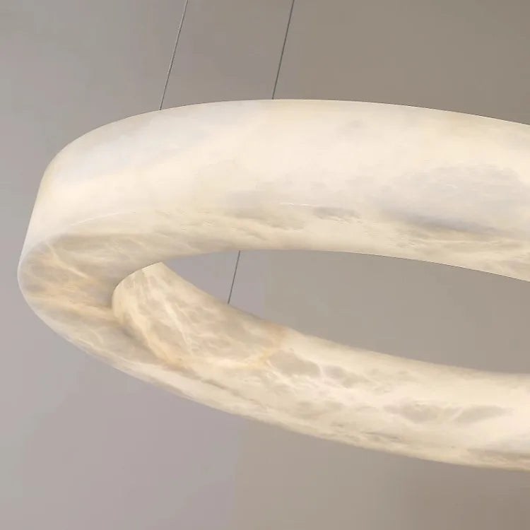 Alabaster Chandelier Spanish Natural Marble Round Hanging Chandeliers For Living Dining Room Loft Bedroom Alabaster Lights