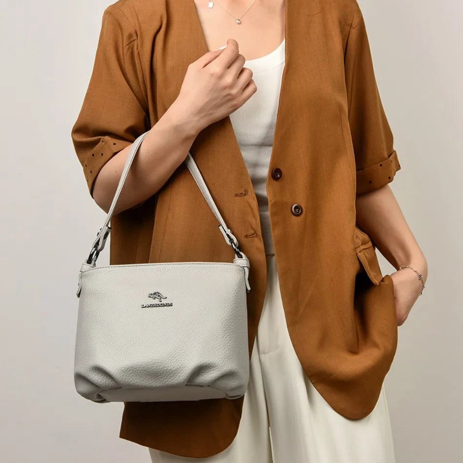 Luxury Shoulder Bags for Women 2026 New Designer Soft Leather Crossbody Bags Casual Messenger Sac Women Bag Purses and Hangbags