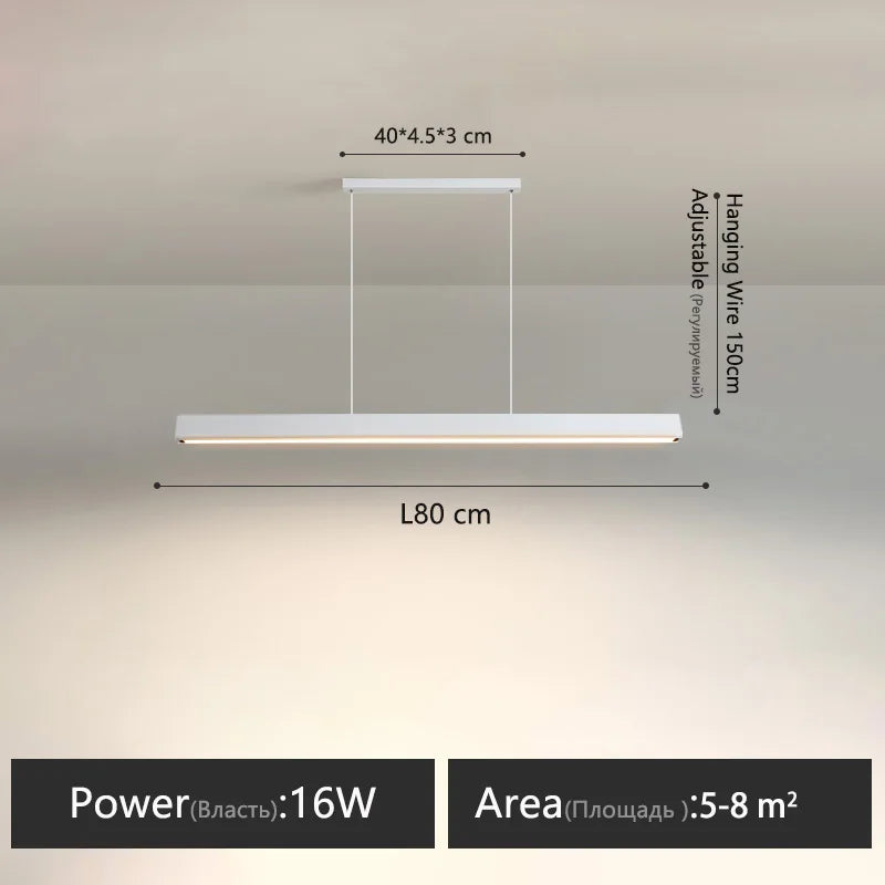 Dining Room Chandelier Dining Table Lighting Kitchen Bar Light LED Linear Lamp Restaurant Pendant Lights Modern Brief Droplight