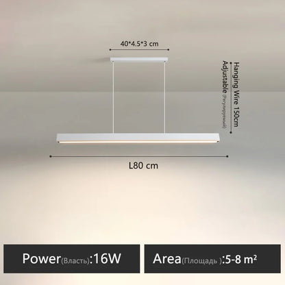 Dining Room Chandelier Dining Table Lighting Kitchen Bar Light LED Linear Lamp Restaurant Pendant Lights Modern Brief Droplight