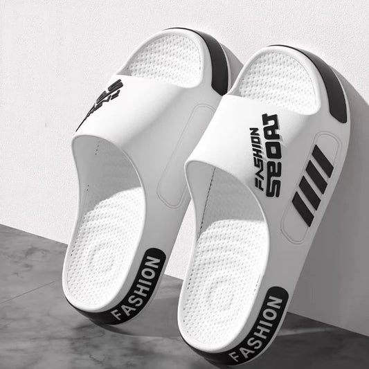 Big Size 36-47 Men Slippers Summer Flat Sole Home Slippers For Women Man Open Toe Trend Slides Couple Light Beach Shoes Sandals