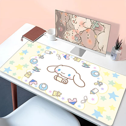 Kawaii Mouse Pad Laptop Anime Gamer Cabinet Keyboard Rug Cute Cartoon C-cinnamoroll Desk Mat PC Gaming Mousepad For Girl Gifts