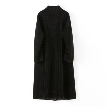 Pudi Women Winter Real Wool Fur Coat Jacket Over Size Parka Lady Fashion Natural Fox Fur Pocket Coats Outwear H68290
