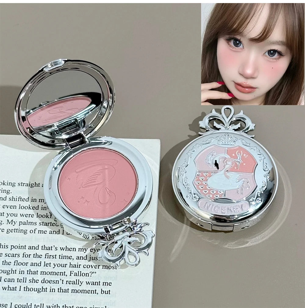 NICEKEY Makeup Kit Include 4 Matte Lipgloss,1 Face Blusher,1 Pressed Powder,1 Eyesshadow Palette,1 Contour Palette With Necklace