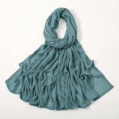 New Big Size Solid Rayon Modal Hijab Scarf Women Muslim Headscarf Wraps Shawl Femme Musulman Headband Islamic Turban 190*85cm