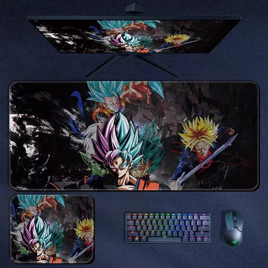 High Quality Print Dragon Ball Leather Mouse Pad Oversized Japanese Anime Nostalgic Son Goku Desk Mat Keyboard Pad Notebook Pad