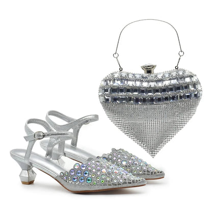 Hot Selling Pointed Toe Ladies Shoes Matching Bag Set for Nigeran Wedding Party Pumps Shoes for Women 2026 Designer Luxury