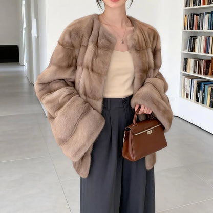 AYUSNUE Natural Female Mink Fur Coat Women Clothes Vintage Winter Jacket Whole Mink Real Fur Coat Warm New in Coats Шуба Женская