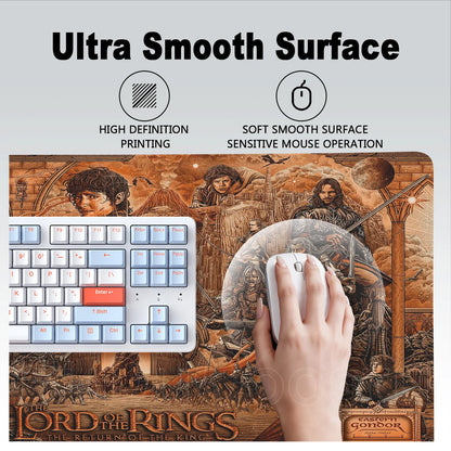 Washable Gaming Mouse Pad L-lord of the Rings PC Table Decoration Carpet XXL Gamer Stitch Edge Rubber Mice Mat Gadgets Keyboards