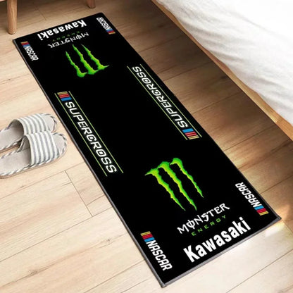 Kawasaki Motorcycle Carpet Garage Mat Racing Cool Moto Display Motorcycle Display Mat Kawasaki Anti-slip Floor Decoration Rug