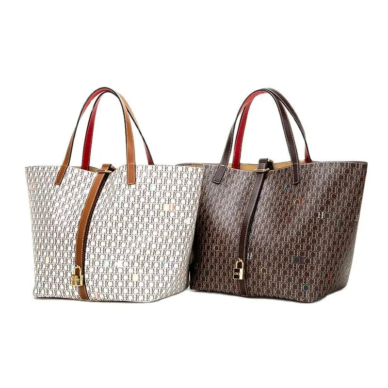 Brand New Luxury Designer High Capacity Tote Handbags for Office Women 2023 Trends Designer PVC Shopper Shoulder Shopping Bag