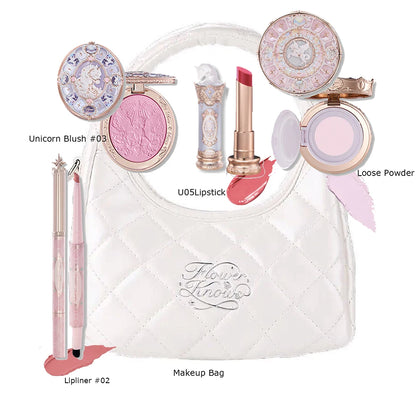 Flower Knows Makeup Set Box Full Swan Bear Garden Collection Embossed Blush Shine Lipstick Kit Foundation  All in Maquiagem Kit