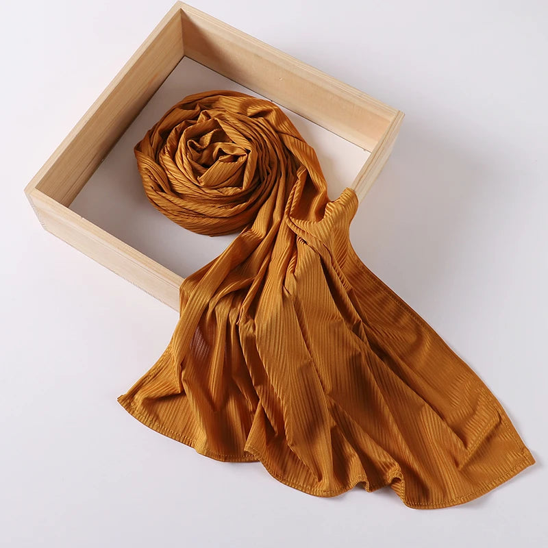 Ribbed Jersey Hijab Muslim Plain Scarf Crepe Hijab Scarf Soft Islamic Shawls Wraps Headband Voile Femme Musulman