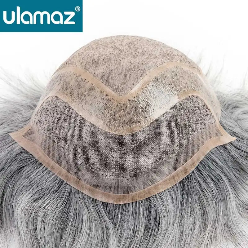 Toupee French Lace In Front Wigs For Man Mono Lace Men's Hair Prosthesis Men's Wigs Human Hair Mono PU Wig Male Hair Prosthesis