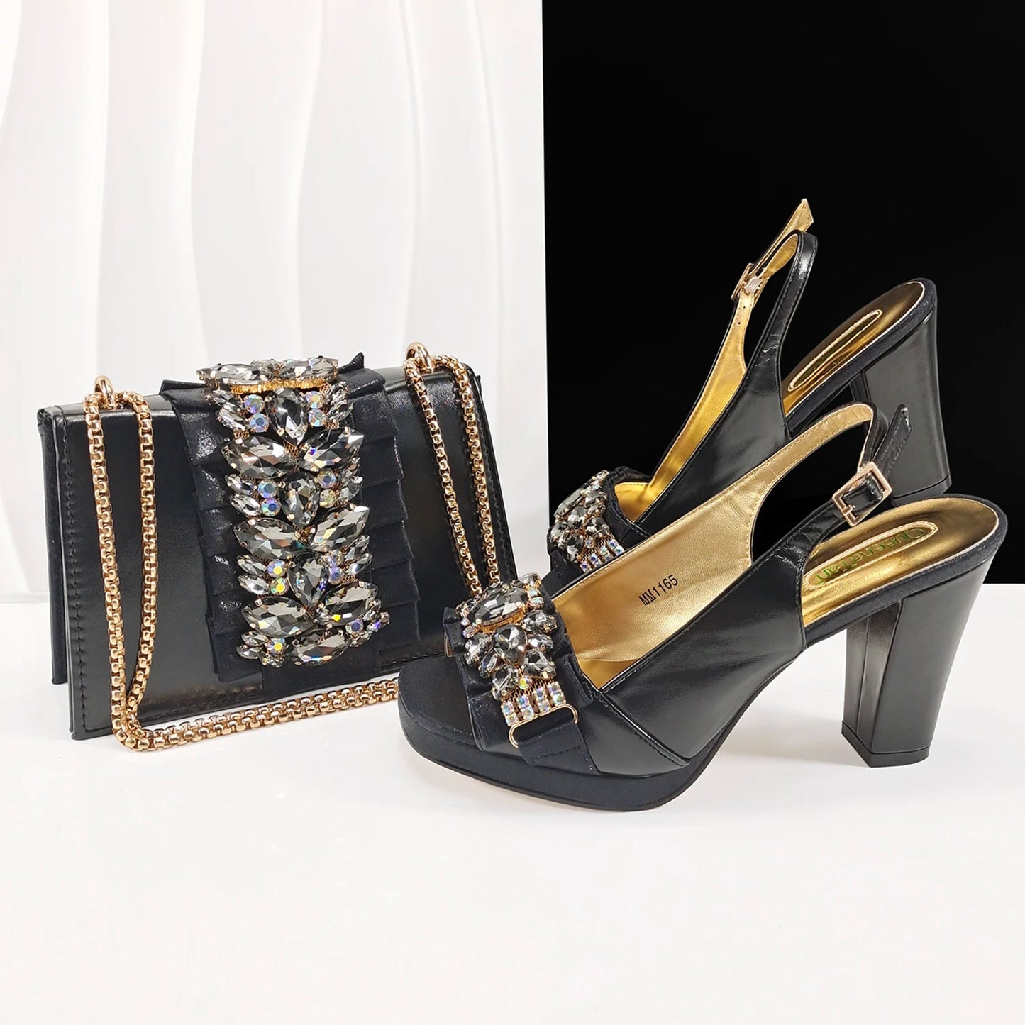 doershow  Lastest Italian Design Fashion Style Ladies Shoes with Matching Bag Set 2025 Nigerian Shoes and Bag Set HFG1-2