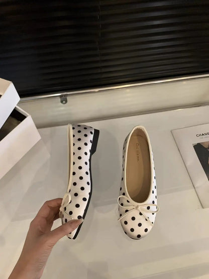 YNPO Fashion Silk Women Ballet Flats Shoes Luxury Designer Shallow Female Round Toe Butterfly-Knot Ladies Slides Shoes