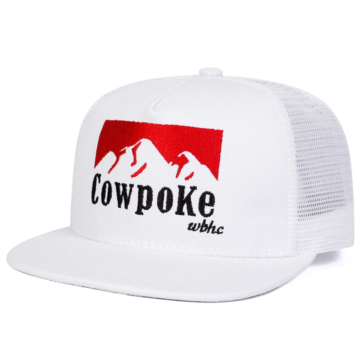 Unisex COWPOKE Letter Embroidery Hip-hop Net Hats Spring Summer Adjustable Casual Snapback Baseball Caps Outdoor Sunscreen Hat