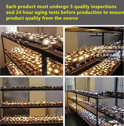 Gold Electroplating Ultra-High Quality Recessed LED Downlights Dimmable 7W9W12W15W COB Ceiling Spotlights AC90~260V For Home Use