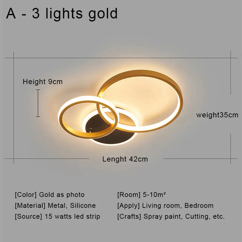Modern LED Ceiling Chandeliers With Remote Control Decor Home Ring Lamp Living Room Bedroom Dining Room Ceiling Light Fixtures