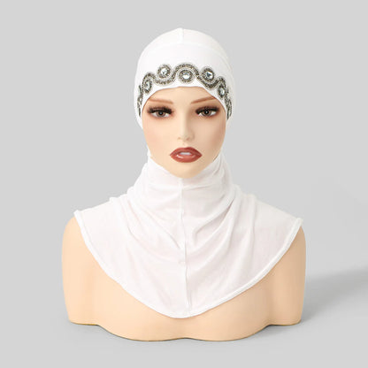 Balaclava Inner Hijabs Women Solid Color Tie Back Elasticity Hijabs Full Cover Head Muslim Soft Cotton Jersey Turban Headscarf