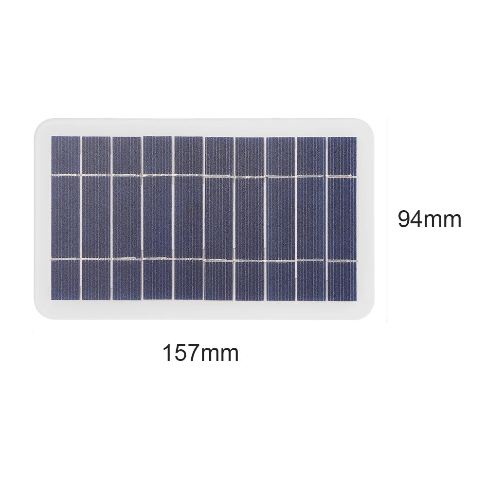 10W 5V Portable Solar Panel USB Battery Charger Solar Charging Panel Waterproof Phone Power Bank for Camping Backpacking Hiking