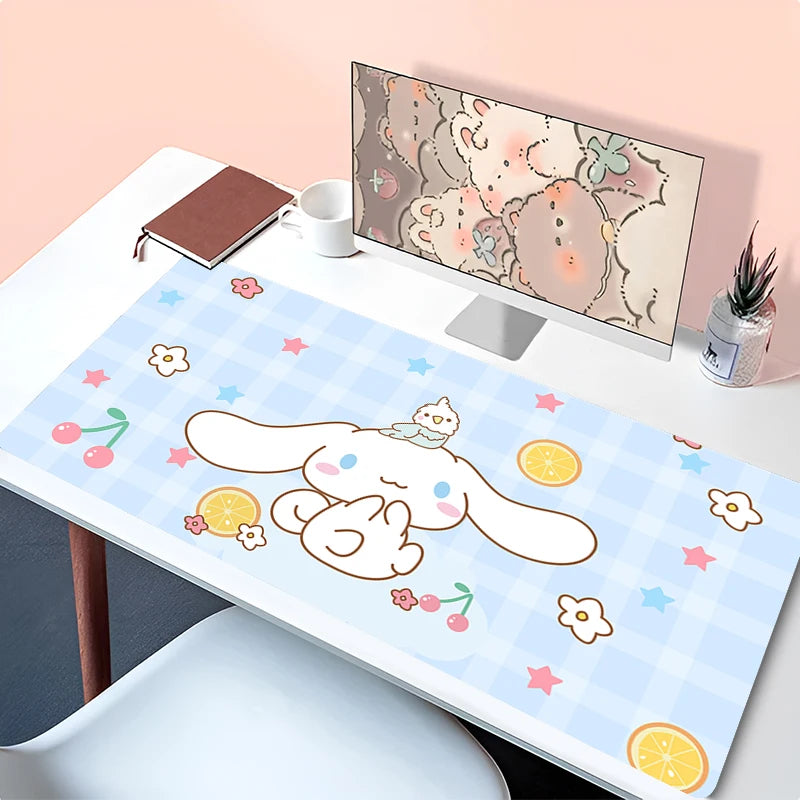 Kawaii Mouse Pad Laptop Anime Gamer Cabinet Keyboard Rug Cute Cartoon C-cinnamoroll Desk Mat PC Gaming Mousepad For Girl Gifts