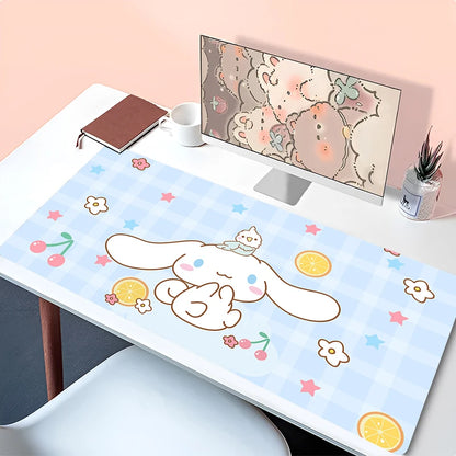 Kawaii Mouse Pad Laptop Anime Gamer Cabinet Keyboard Rug Cute Cartoon C-cinnamoroll Desk Mat PC Gaming Mousepad For Girl Gifts