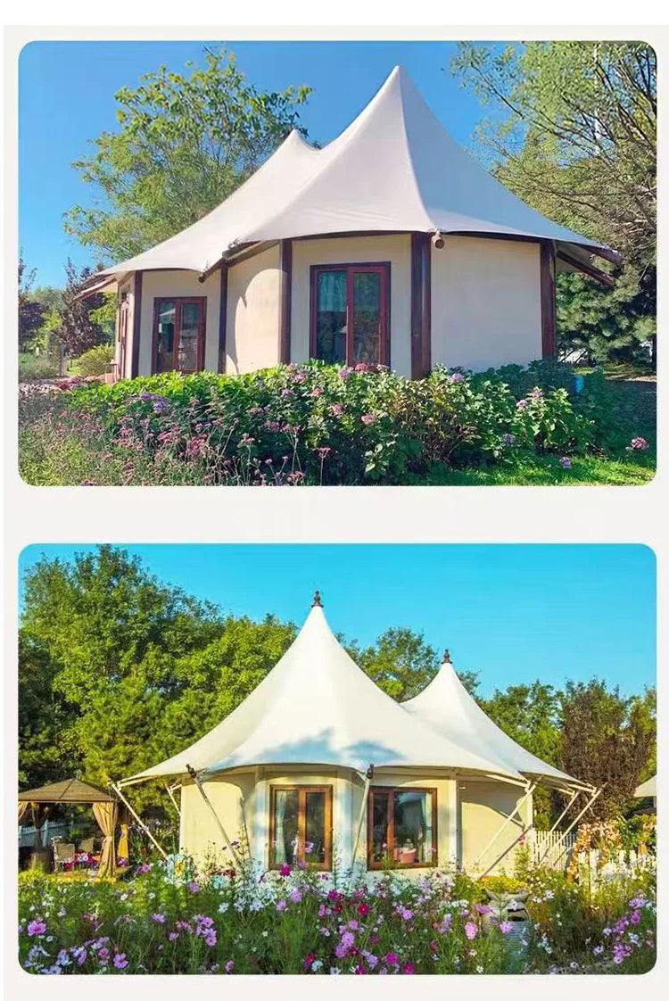 Outdoor Semi-Dome Igloo Camping Tent - Geodesic Dome Glass Sphere Tent Bubble House