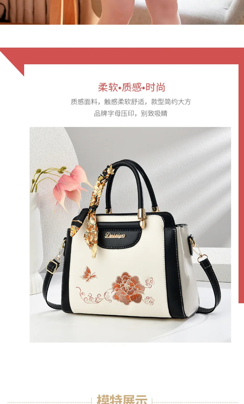 Fashion Luxury Handbags Women's Shoulder Bags Temperament Mom Elegant Retro Crossbody Bags High Capacity Tote Bag Wedding Bags