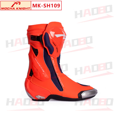 BENKIA SH109 Mocha Motorcycle Boots CE Certification Professional Track Riding Botas Men Women Anti Slip Waterproof Boots