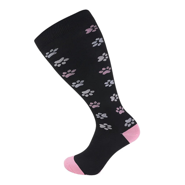 1Pair Plus Size 2XL-7XL New Compression Socks Unisex Wide Calf Knee High Compression Stockings Support for Circulation Nurses