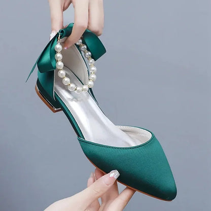 Summer New Women Shoes Fashion Pointed Tip Flat Sandals for Woman Elegant Dress Wedding Shoe Luxury Designer Shoes Zapatos Mujer