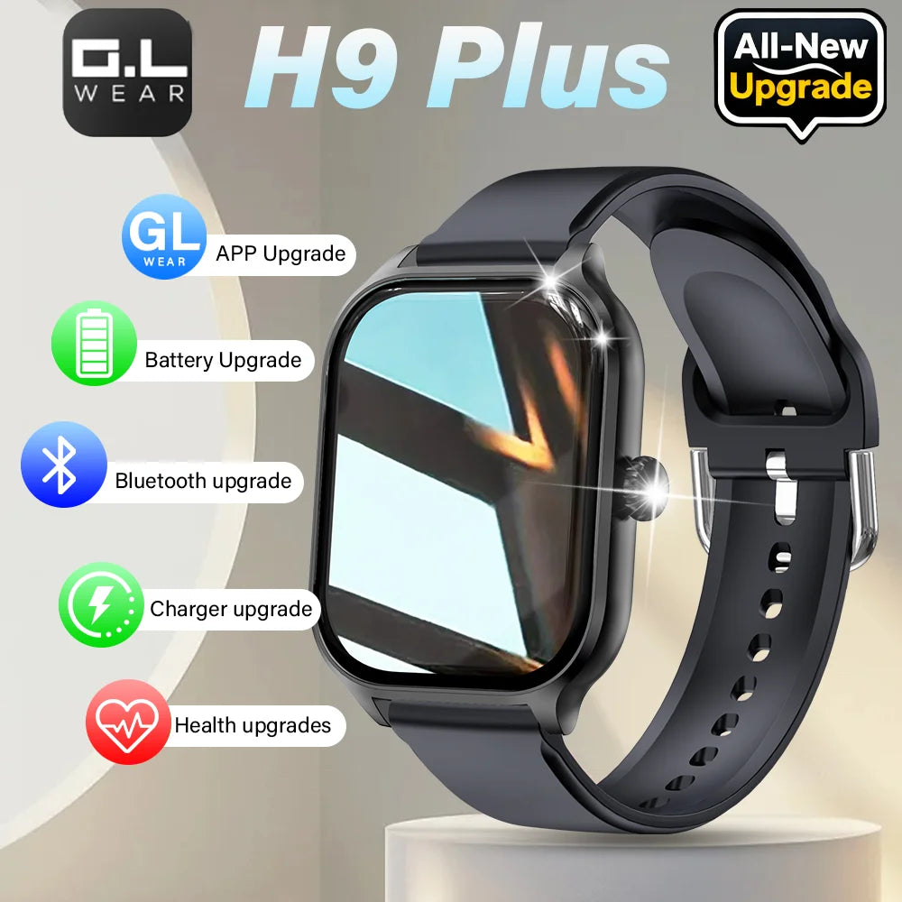 LAXASFIT H9 Smart Watch Men Women Sports Fitness Tracker 2.01 inch HD Screen Bluetooth Talking Smart Watch For Android IOS