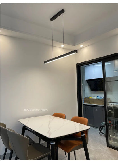 Dining Room Chandelier Dining Table Lighting Kitchen Bar Light LED Linear Lamp Restaurant Pendant Lights Modern Brief Droplight