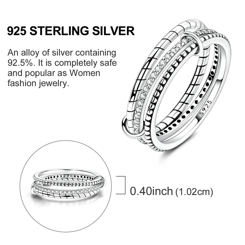 Original 925 Sterling Silver Ring Sun Star Moon Love Bowknot Sunflower Ring For Women Wedding Anniversary Ring Jewelry Gift