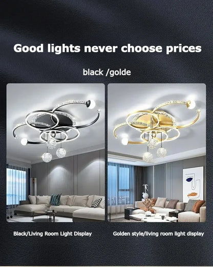 Modern Luxury LED Ceiling Chandeliers Lamps Design Creative Suspension Pendant Lights Home Decor Items Living Room Bedroom Villa