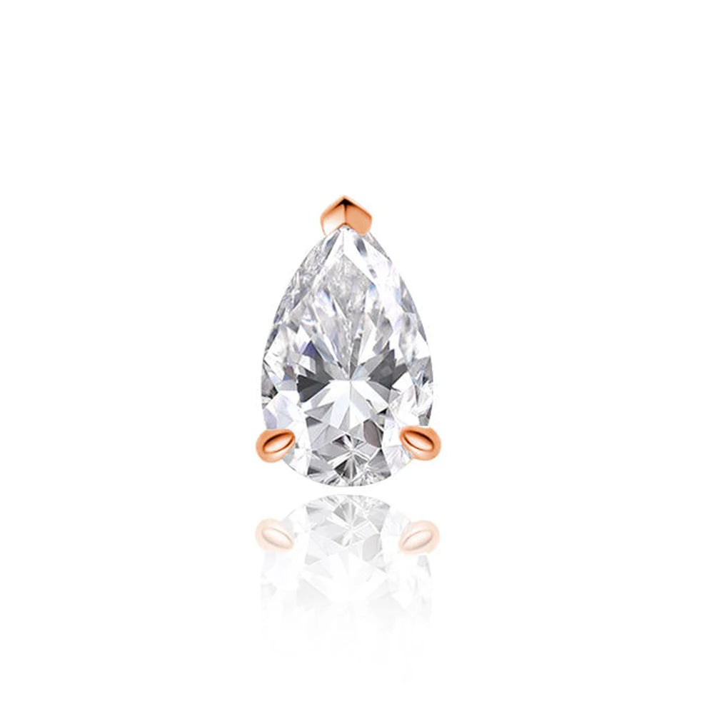 3-5CT Pear Cut Moissanite Pendant Necklace 925 Sterling Silver 18k Gold Plated 1.5mm Chain Party Wedding Jewelry for Women Gift