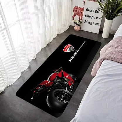 New Arrival Ducati Logo Motorcycle Floor Mat Non-Slip Garage Carpet for Bike