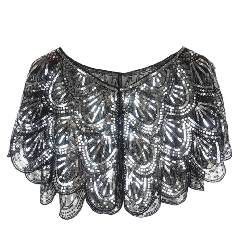 Sequins Lace Shawls Palaces Styles Women Shawls Sunscreen Hollows Out Cloak Tippet For Ladies Shawls Stylish Layering Women's