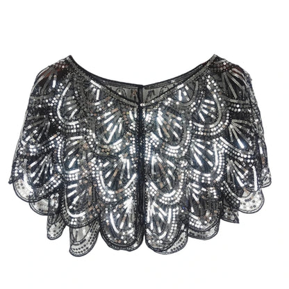 Sequins Lace Shawls Palaces Styles Women Shawls Sunscreen Hollows Out Cloak Tippet For Ladies Shawls Stylish Layering Women's