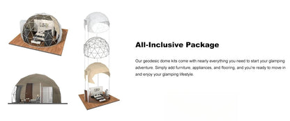 6M Durability Geodesic Dome PVC Tent Spherical Tent Hotel Resort Outdoor Luxury Glamping Dome Starry Tent for Outdoor Living