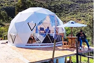 Outdoor Semi-Dome Igloo Camping Tent - Geodesic Dome Glass Sphere Tent Bubble House