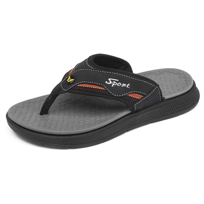 Men's One-Strap Sandals Anti-Slip Soft-Soled Male Slippers Comfortable Slides Everyday Slip-On Sandals Leisure Walk Flip-flops