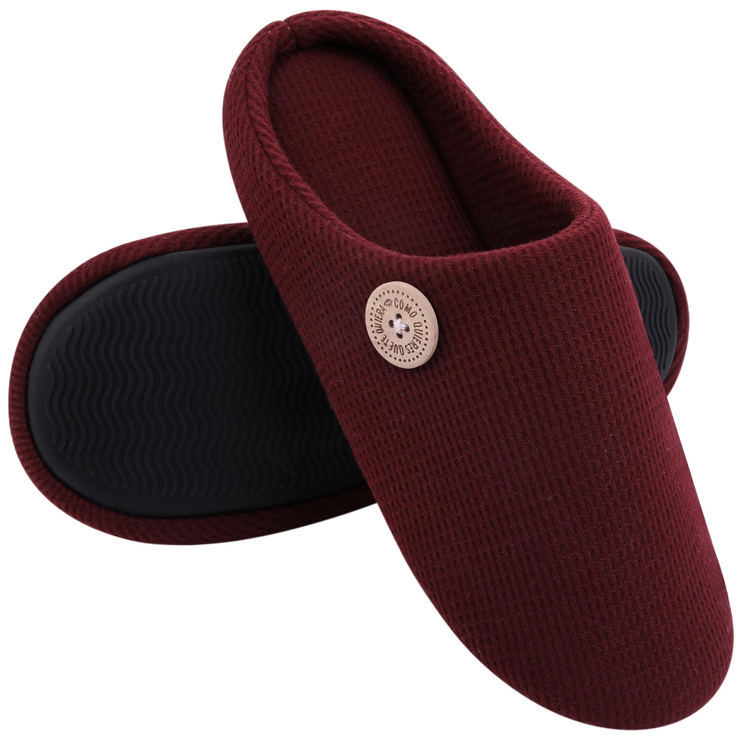 Comwarm Winter Warm Cotton Slippers For Women Men Flats Soft Non-slip Fluffy Shoes Design Slides Couple Indoor House Slippers
