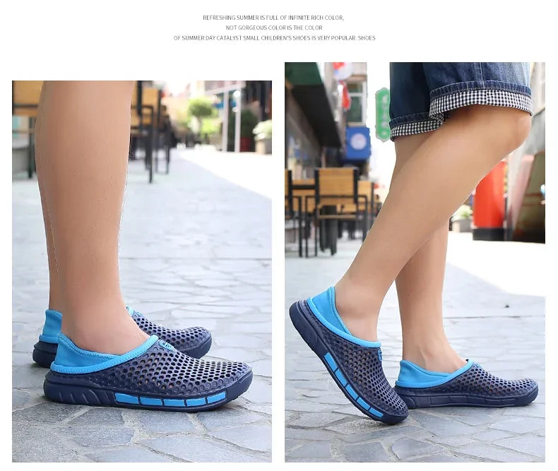 Summer Outdoor Men's Slippers Garden Clogs Male Casual Shoes Fashion Luxury Sandals Comfort Home Soft Slippers 40-47