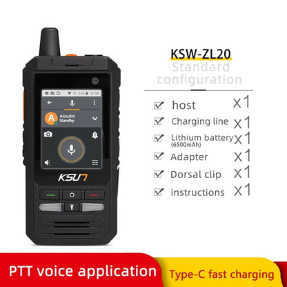 Compatible With ZELLO Walkie Talkie Phone 4G Android WIFI Blue-Tooth Touch Screen Two Way Radio Global Long Range KSUN ZL20